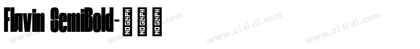 Flavin SemiBold字体转换